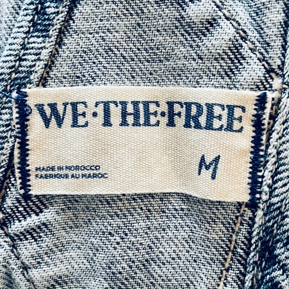 Free People Ziggy Washed Blue Denim Size Medium Overalls - Picture 5 of 12